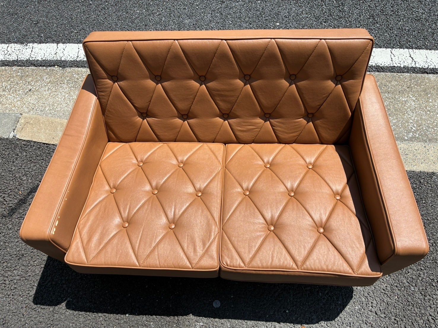 ◇カリモク60 2人掛けソファ ロビーチェア 2シーター カリモク ソファー