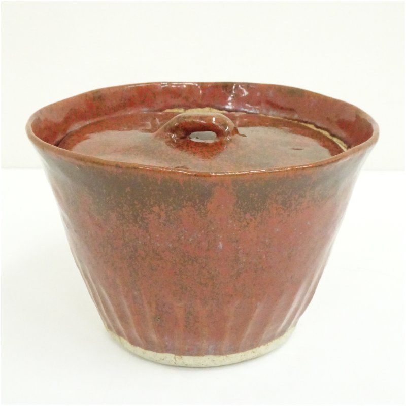 宗吾造 末廣形水指 銘有 堀内家十二代 宗完 兼中斎書付 替蓋付 共箱 水指し 茶道 茶道具 おしゃれ 水差し 抹茶 インテリア 茶器 水器 お茶 骨董 茶会