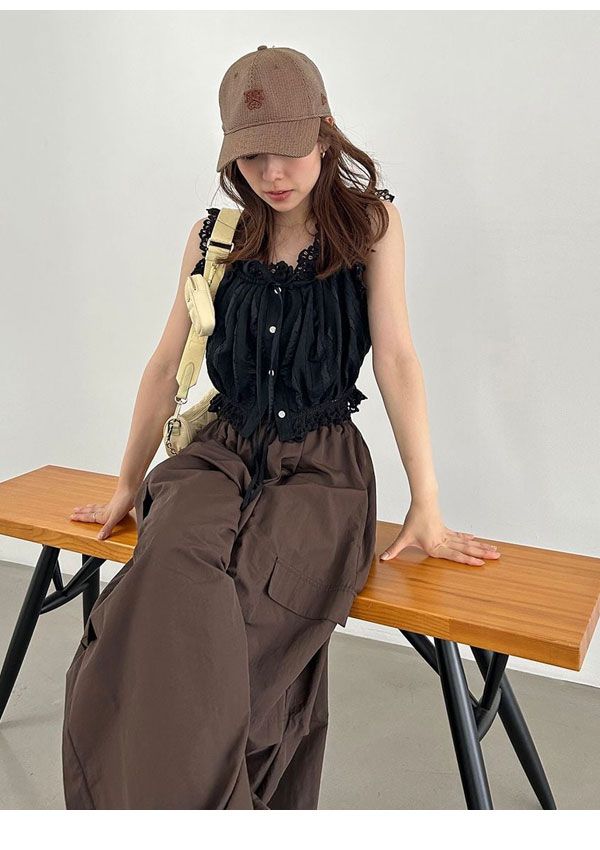 即納】スナイデル SNIDEL トップス 25秋冬 クロップドコットン