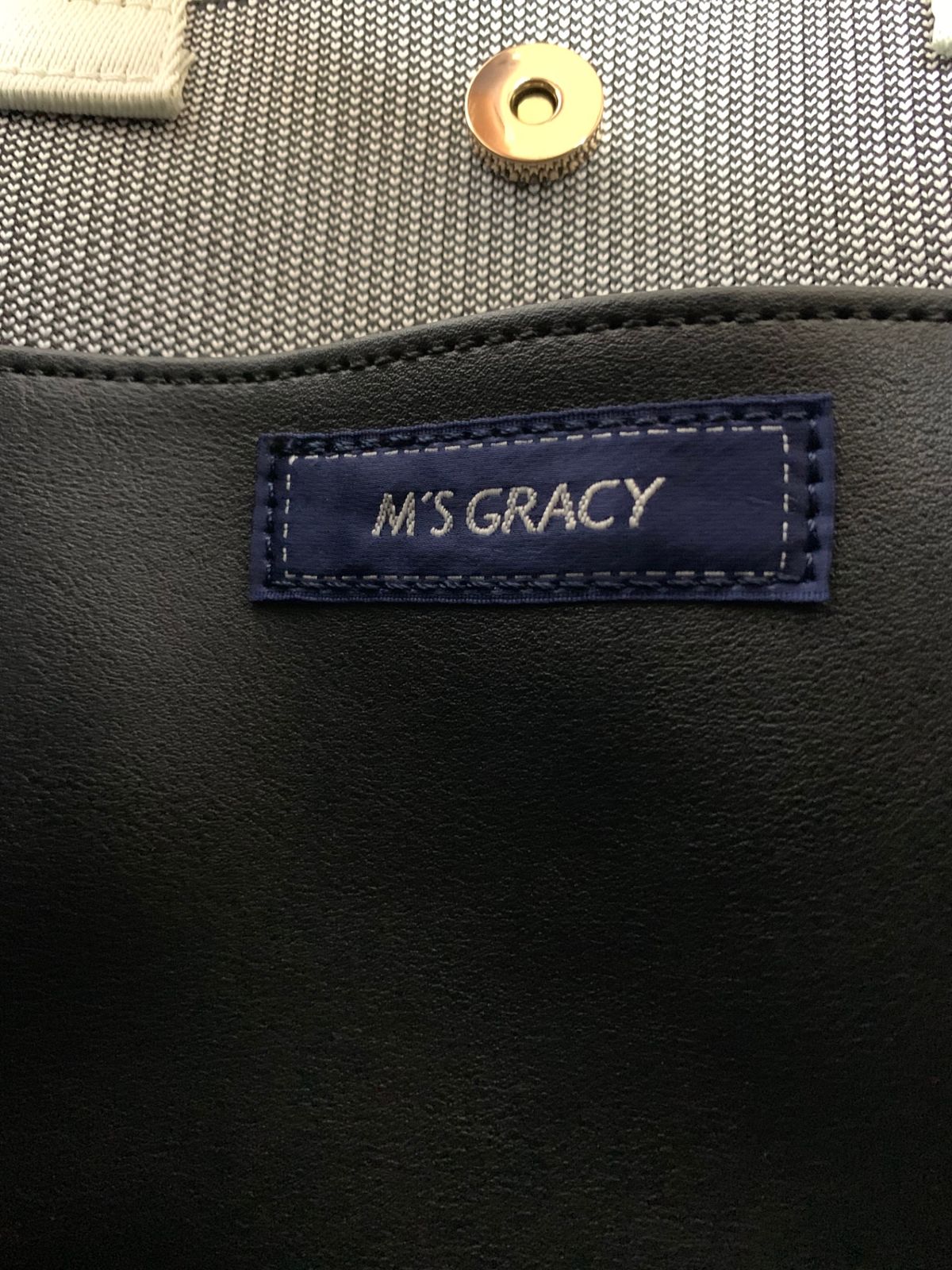 エムズグレイシー リボンコサージュ柄ニット 494523 トートバッグ