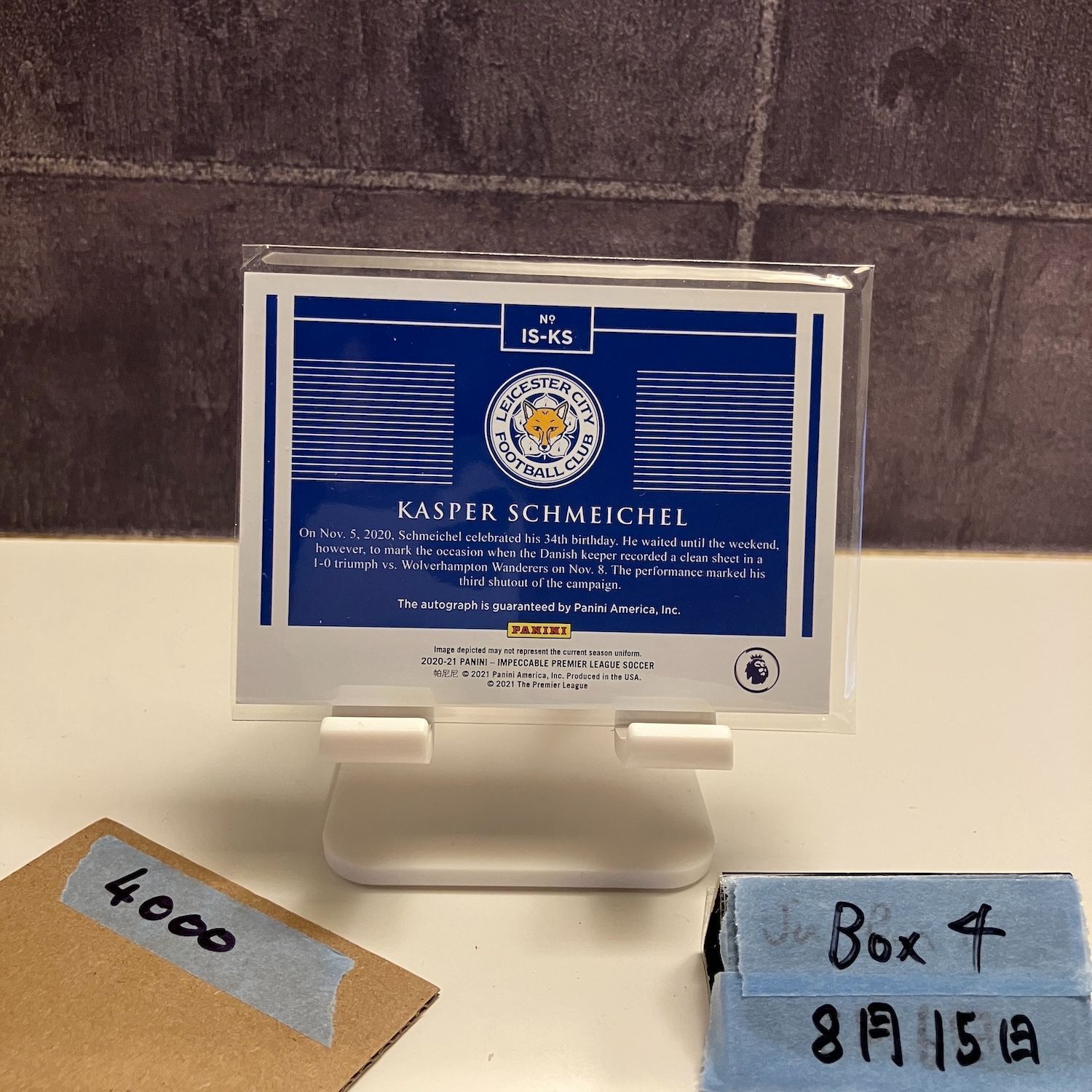 2020-21 Panini Impeccable Stars Kasper Schmeichel 33/49 直筆