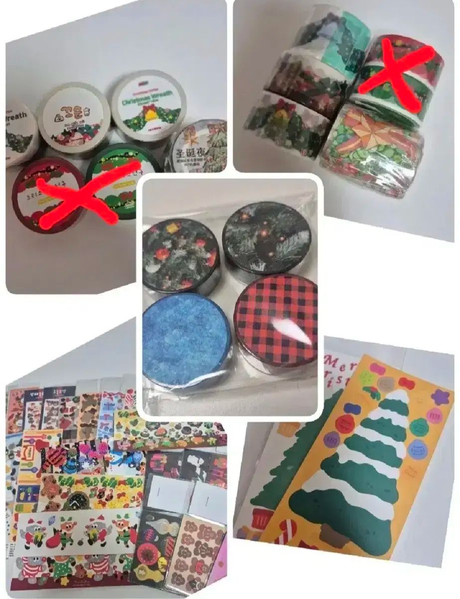 クリスマス シールステッカー マスキングテープ まとめ売り | ユール 実物画像ありマスキングテープ