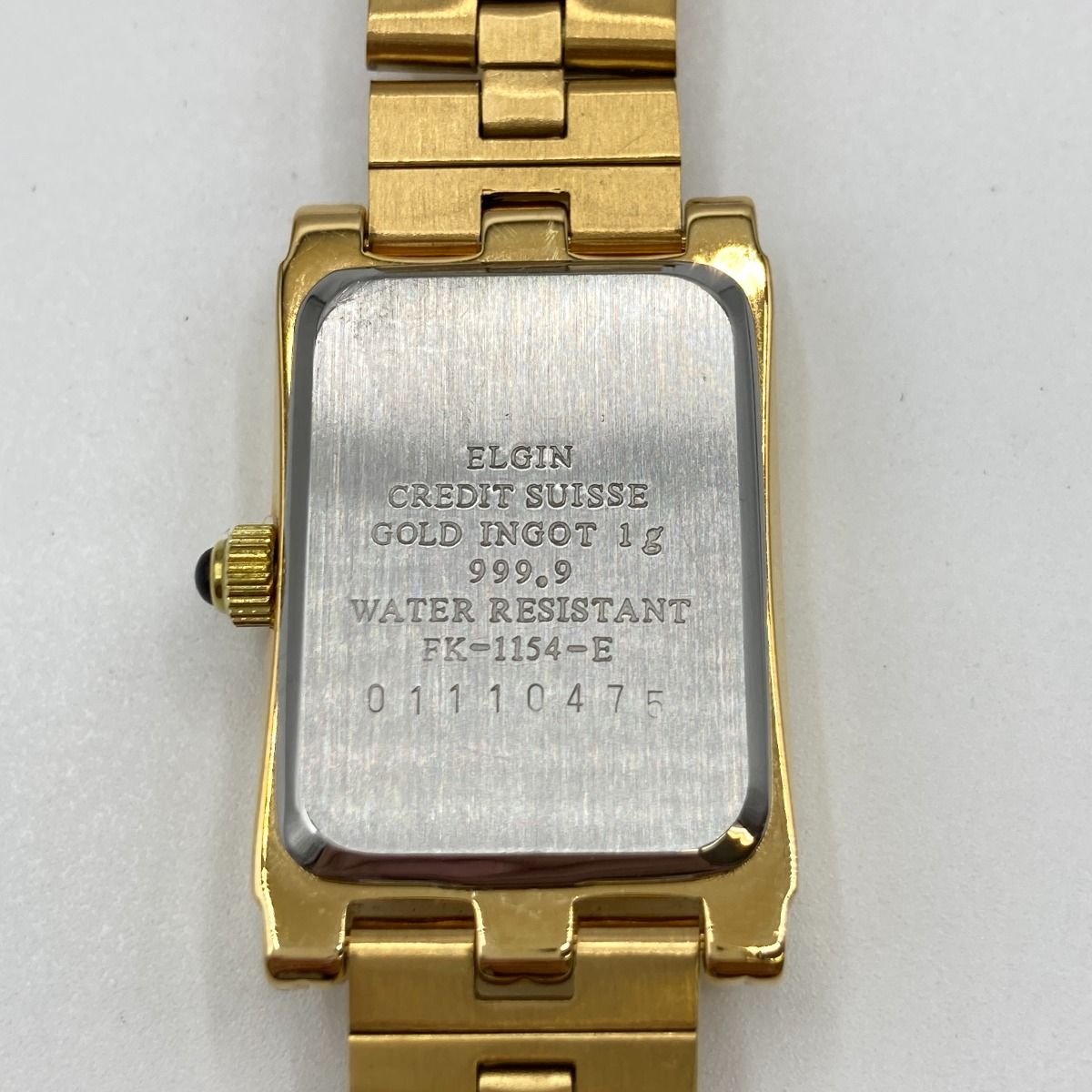 ◎◎ELGIN エルジン 腕時計 クォーツ GOLD INGOT1g ゴールド