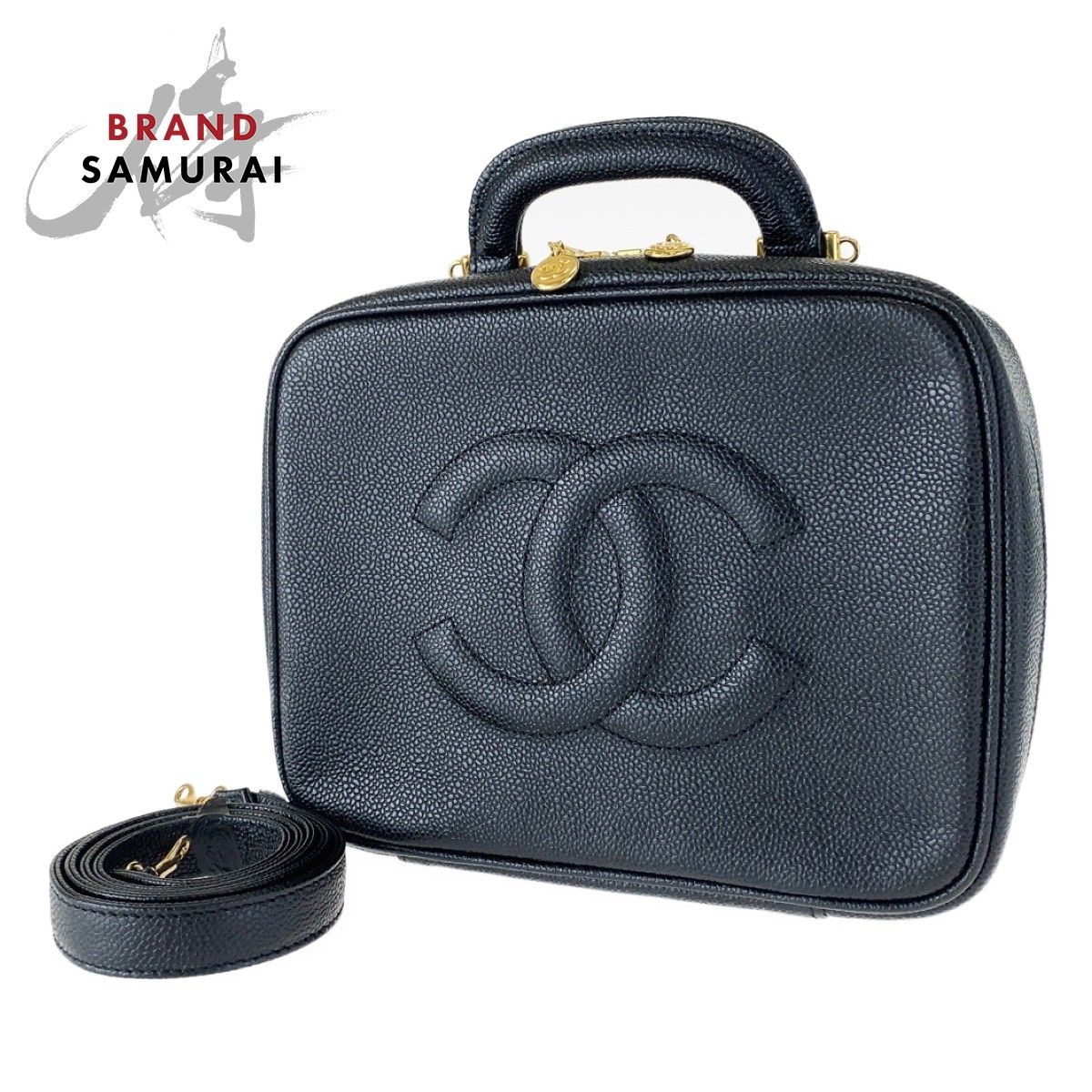 美品 CHANEL シャネル バニティバッグ ココマーク ブラック キャビアスキン ショルダーバッグ ハンドバッグ 2way レディース 307259 【中古】【中古】 BRAND SAMURAI メルカリ