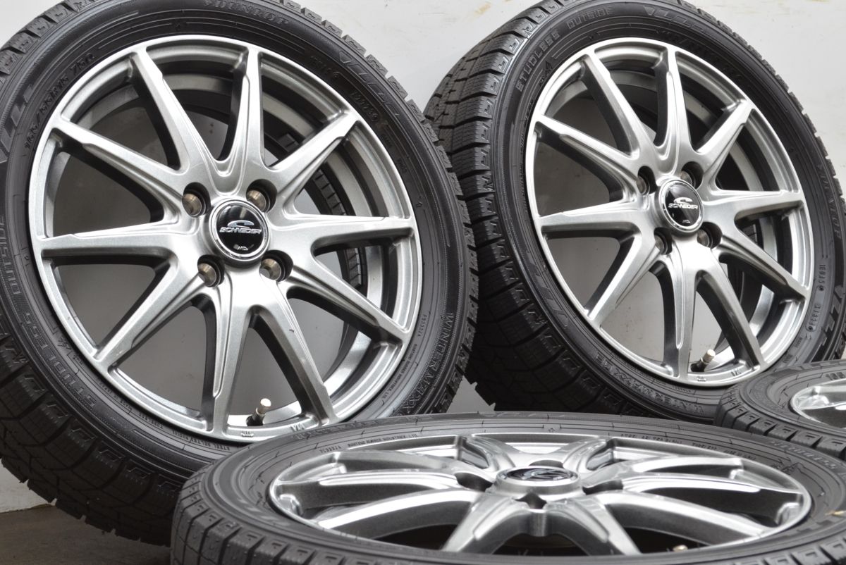 バリ溝 シュナイダー 15in 4.5J 45 PCD100 ダンロップ ウインターマックス WM03 165 55R15 N-WGN N-BOX デイズ アルト タント WWW_NOITHATQUANGTHANH_NET