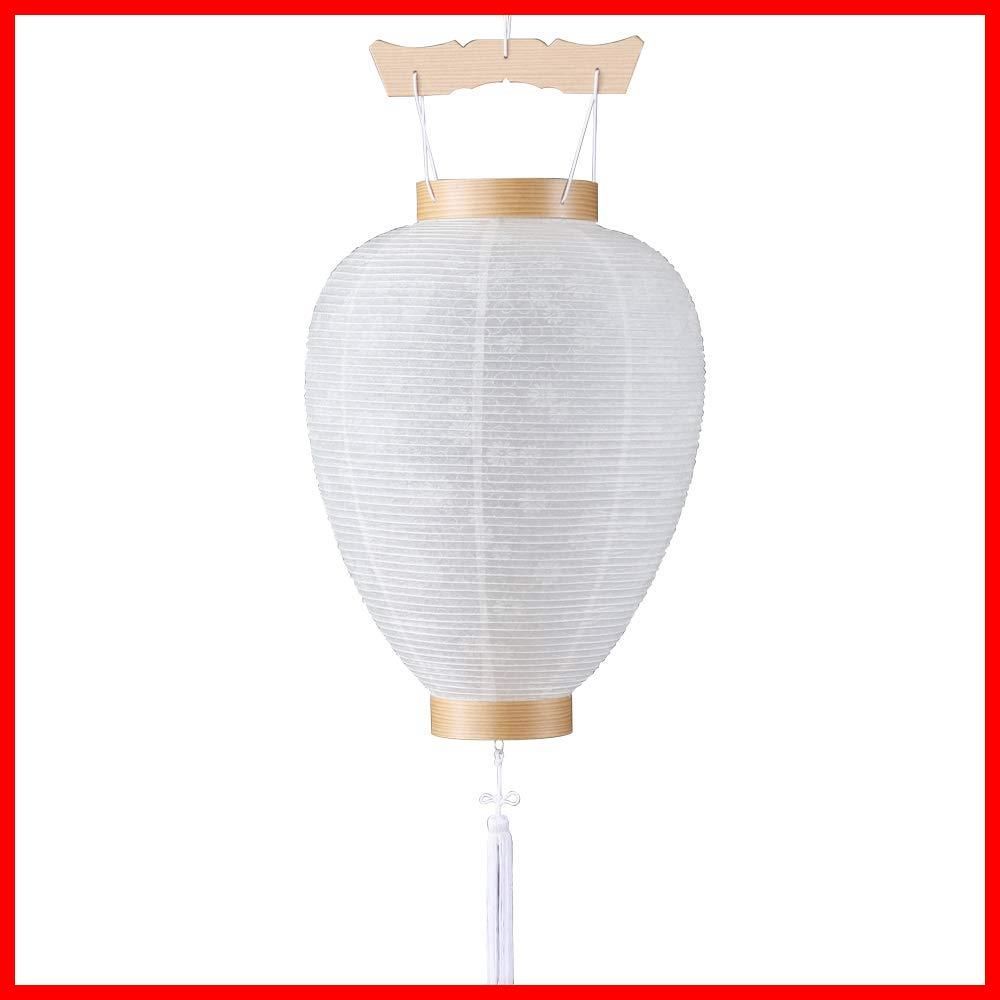 新着商品 高さ48cm×幅 火袋直径 28cm 初盆用 岐阜提灯 白紋天 柾 No.20 中尺 盆提灯 なーむくまちゃん工房