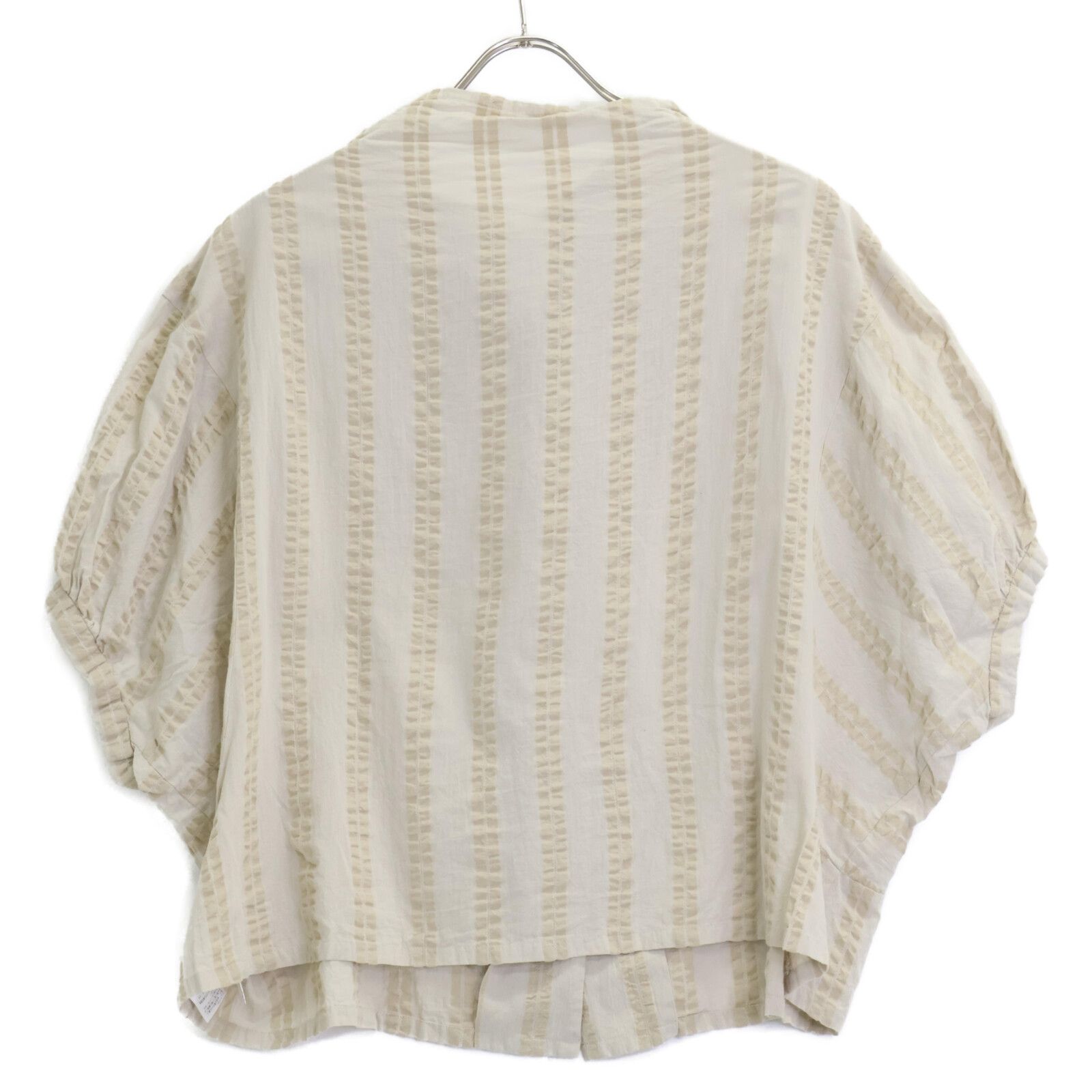 慈雨 ジウ 02122295/02122297 ストライプ ブラウス&カーゴパンツ 40  