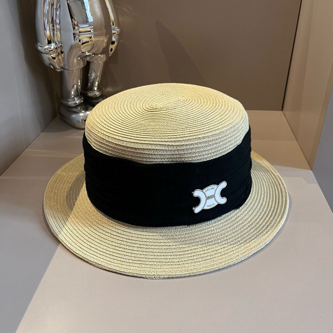 【CHANEL】25A どんなコーデも格上げ♪シャネル フェルトハット Celine シャネル 新作 フラットトップ礼帽｜日韓風 日本の紙草製