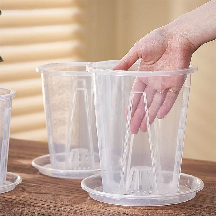 10鉢セット 胡蝶蘭専用 植木鉢 胡蝶蘭の植え替え 鉢 受皿付き 多