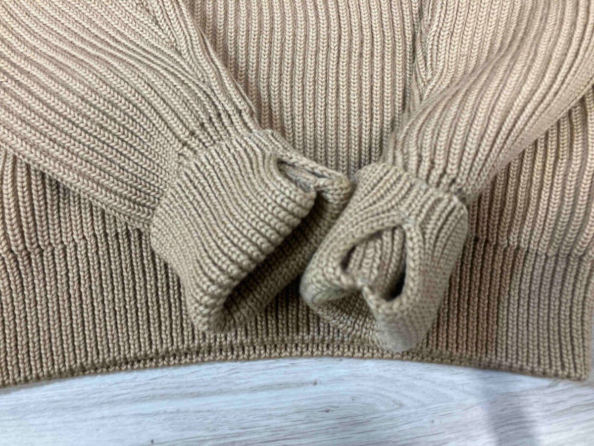 ANDERSEN-ANDERSEN ハーフジップ／ベージュ ニット／サイズXS