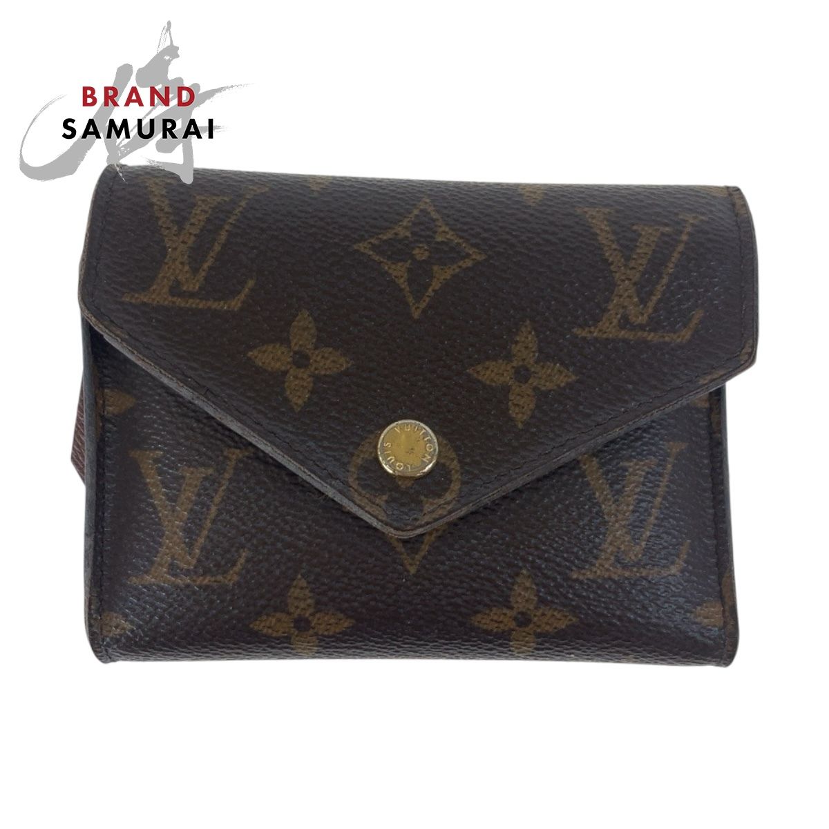 LOUIS VUITTON ブラウン レザーミュール　モノグラム　36 1/2 ルイヴィトン 二つ折り財布 レディース モノグラム