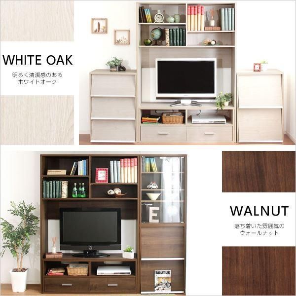 収納家具　ラック　棚　キャビネット　チェスト　おしゃれ　DEALS-ディールズ-　テレビ台　DSP-TV120 壁面収納 テレビ台用ハイラック 〔ホワイトオーク〕 幅約125cm 引き出し2杯付き 可動式棚板付き 抗菌 防臭〔代引不可〕