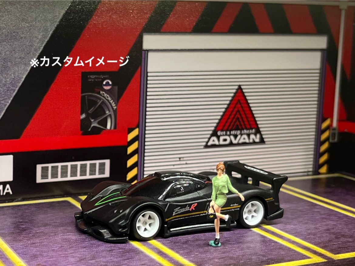 1/64 カスタムホイール 4台分 6本スポーク ゴールド＆ブラック