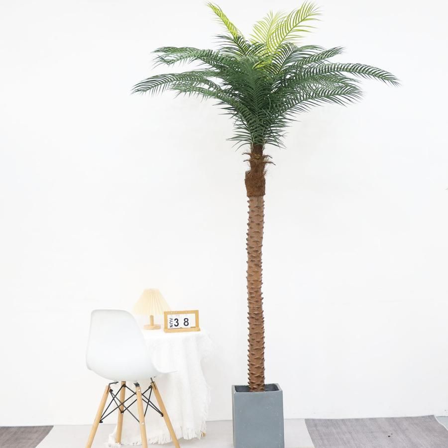 全長210センチ 特大 フェイクグリーン 造花 ヤシの木 パームツリー 観葉植物 南国 リゾート