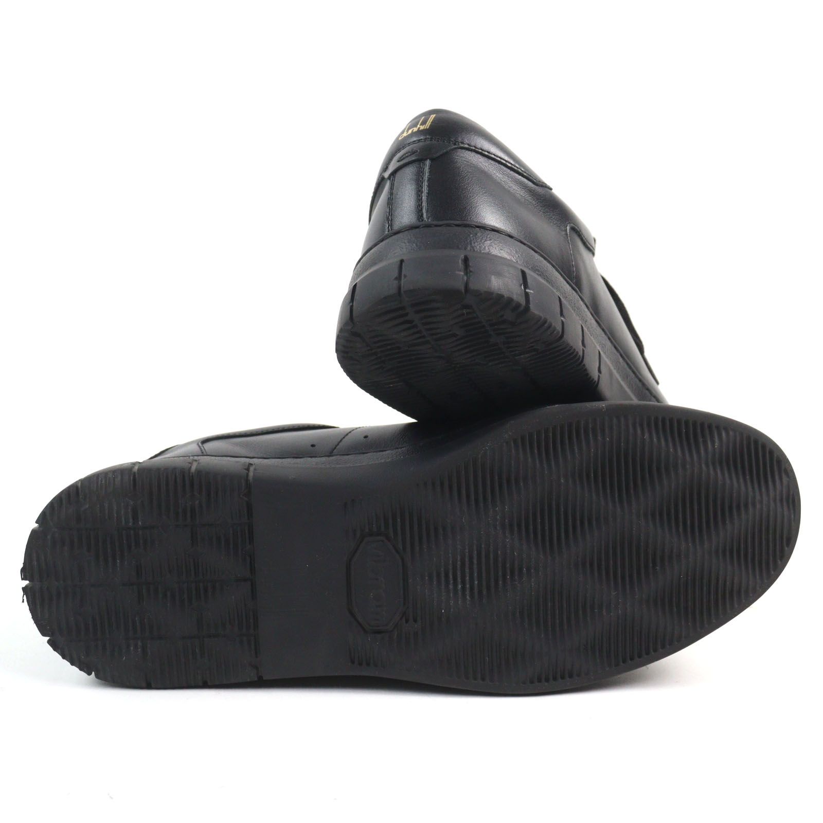 極美品○Dunhill ダンヒル カーフレザー ロゴ刻印 ホールマーク Vi