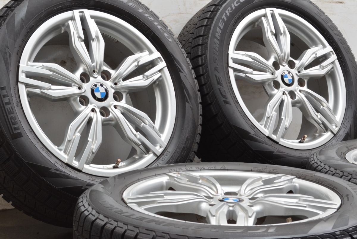 バリ溝 ユーロバーン 17in 7.5J 52 PCD112 ピレリ アイスアシンメトリコ 225 55R17 BMW X1 F48 X2 F39 ミニ MINI クロスオーバー F60