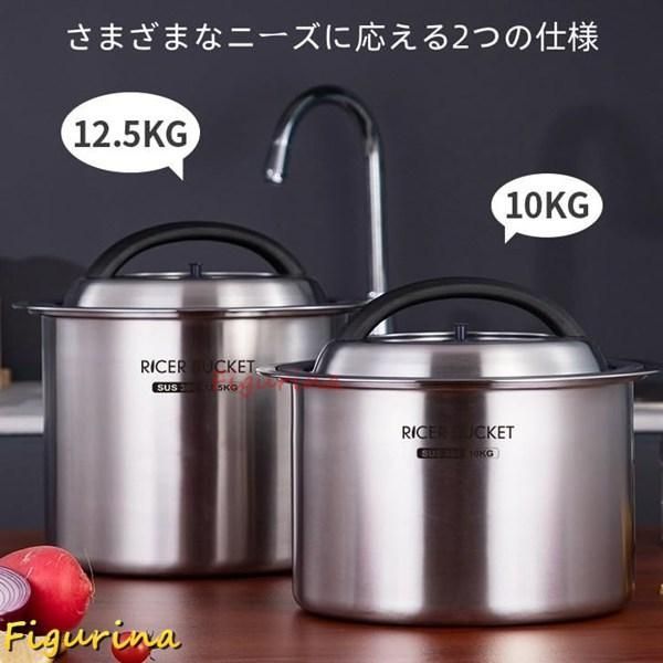  米びつ 真空 米櫃 密閉米びつ 保存容器 負圧シール ステンレス製の米びつ ライスストッカー 米 ステンレス製米桶 304ステンレス鋼520762 米びつ 保存容器 ケース