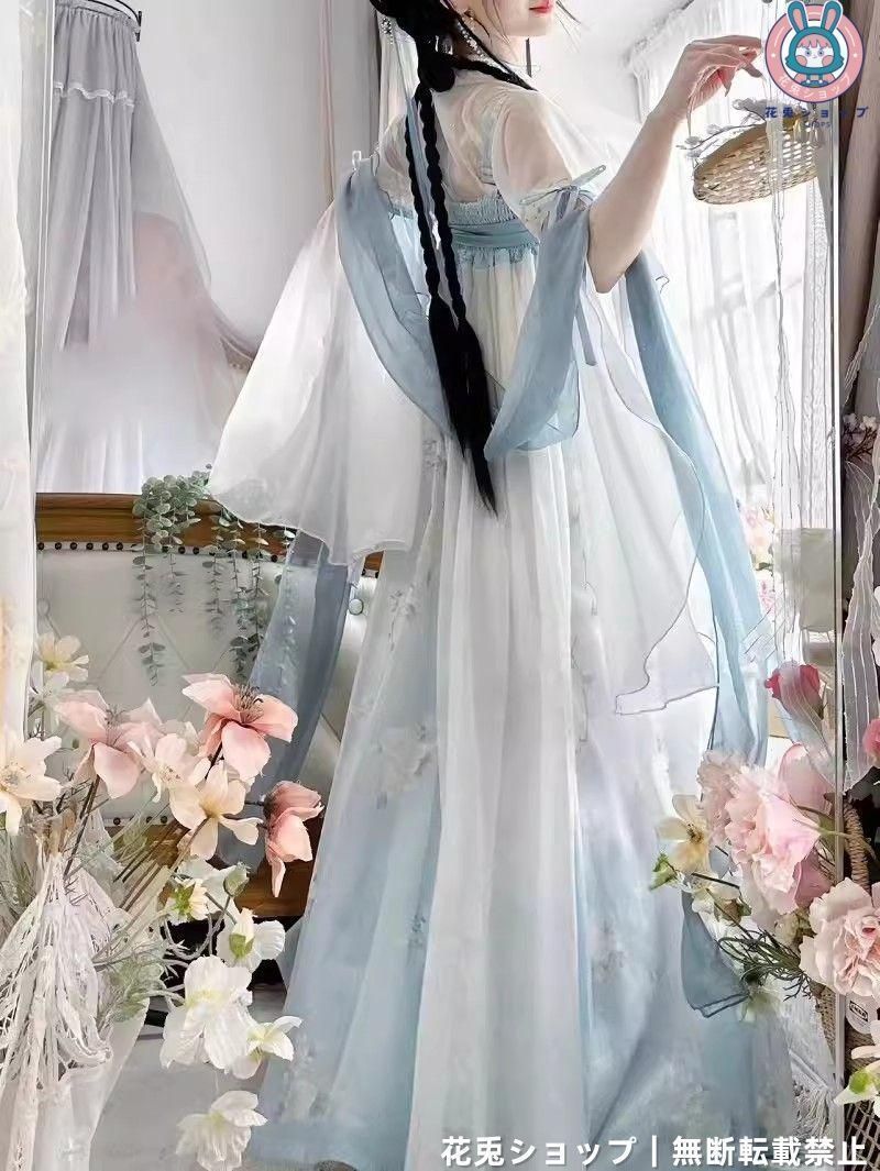 HF-165レトロ中華風漢服 レディース 日常ドレス 撮影用コスプレ衣装 美しい刺繍