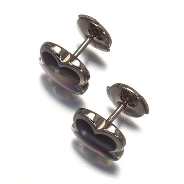 ヴァンクリーフ&アーペル ピアス ブラックシェル ピュアアルハンブラ  