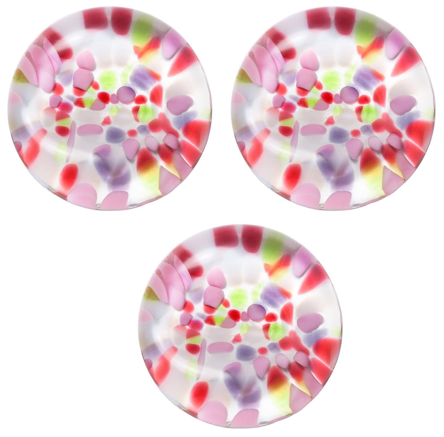 にほんの色ふうけい 3個入 舞う桜 3.5×1cm 箸置き 津軽びいどろ F-79858 アデリア ADERIA