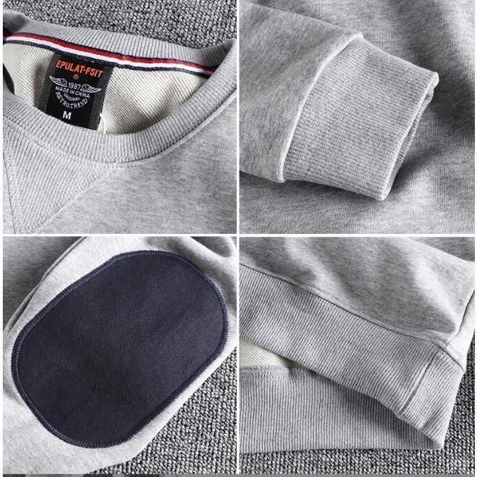 美品　RRL メンズ　スウェット　長袖　切り替え　エルボーパッチ　グレー　XL 美品 RRL メンズ スウェット 長袖 切り替え エルボーパッチ