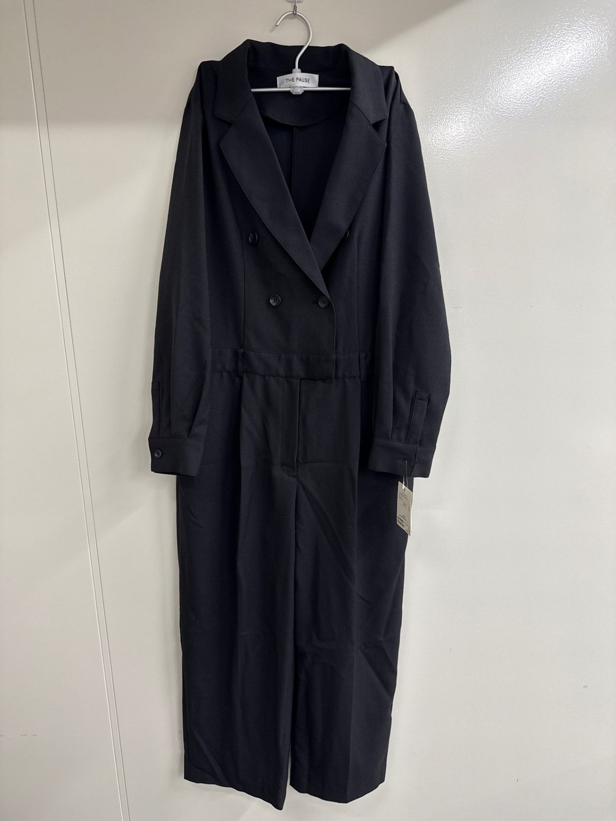 C960 D ウィム ガゼット Whim Gazette ザポーズ THE PAUSE テーラー ジャンプスーツ ブラック