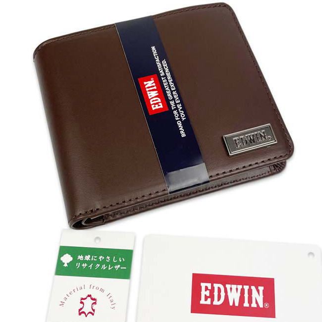 ブラウン 茶 EDWIN 45 二つ折り財布 エドウイン エドウィン - メルカリ