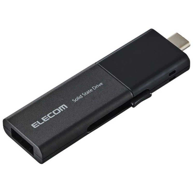 エレコム ELECOM SSD 外付け 1TB 読込最大420MB 秒 スライド式 USB Type-C USB-A 両対応 ブラック ESDEWB1000GBKR