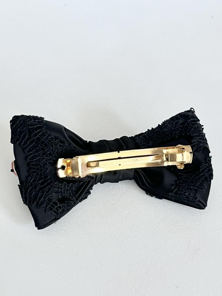 【acca/アッカ】バレッタ　リボン　黒　フランス製 trim_ofcrs_item4f26cc16353a11f