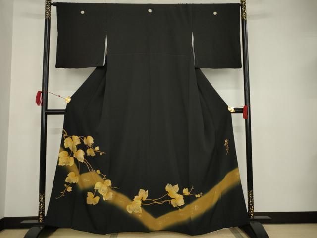 平和屋着物○皇室デザイナー 中村乃武夫 訪問着 刺繍 万寿菊 暈し染め