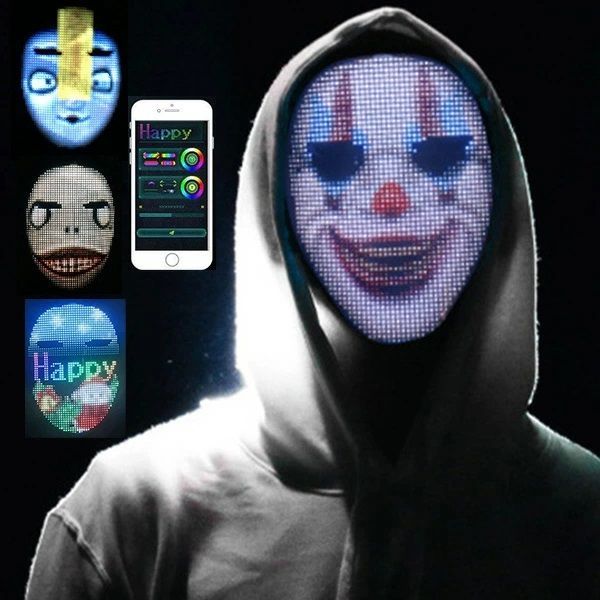 ハロウィン LEDマスク 仮装 LED アプリ御製仮面 パーティー - メルカリ