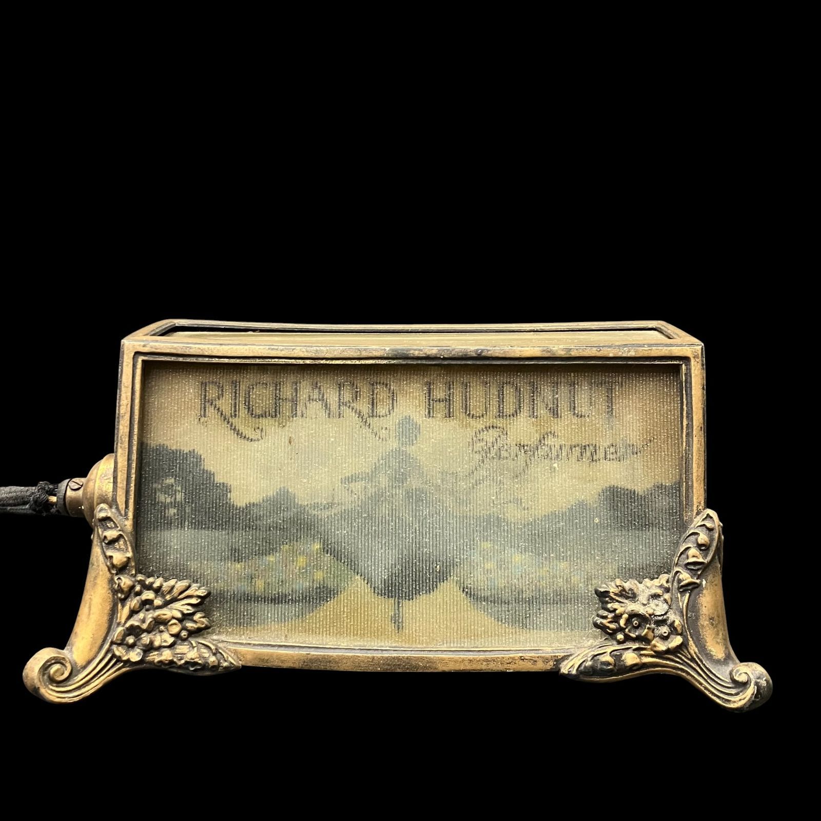 アンティーク広告ランプ Richard Hudnut リチャード ハドナット ライト付き 香水ディスプレイ ヴィンテージ