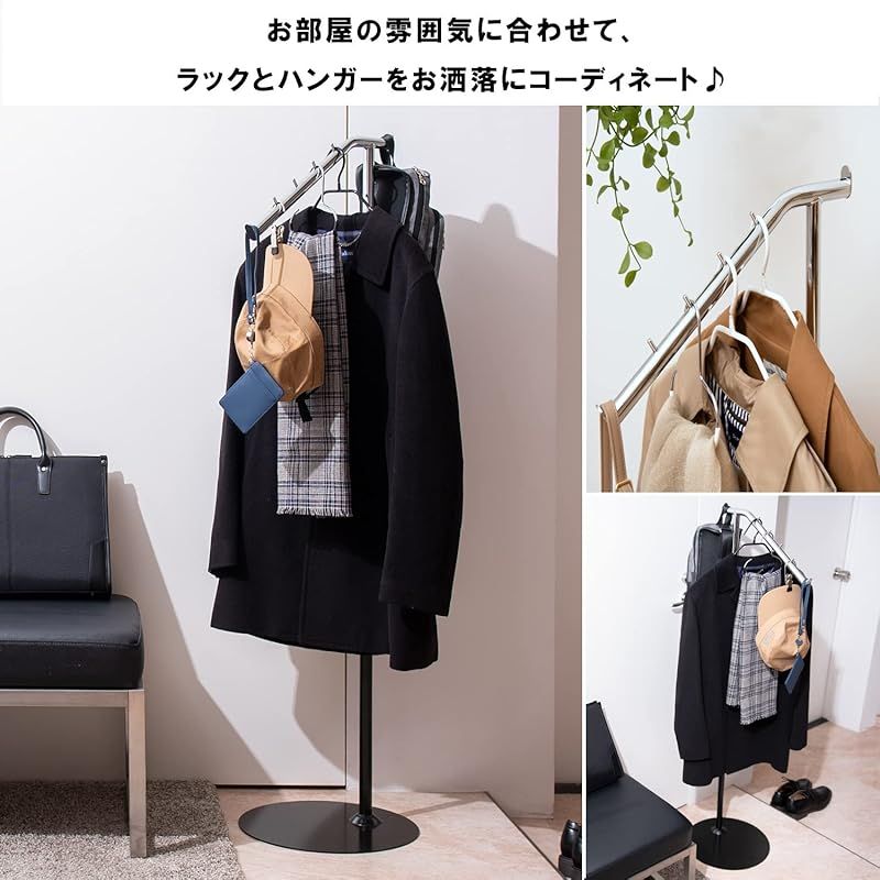 タマトシ ショップ ハンガーラック 業務用 頑丈 組立式 スリム 傾斜