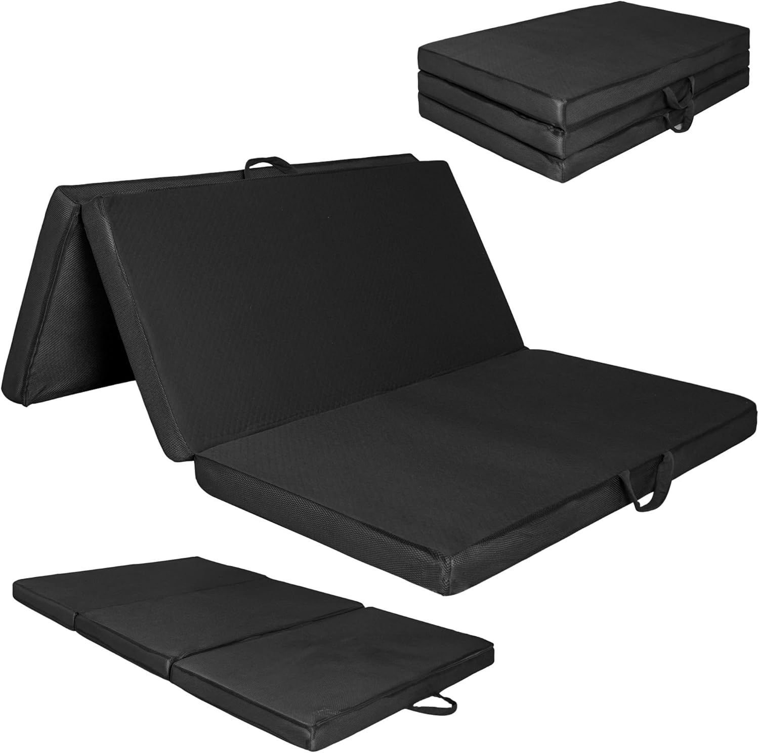 高反発マットレス 10cm マットレス シングル 三つ折りblack