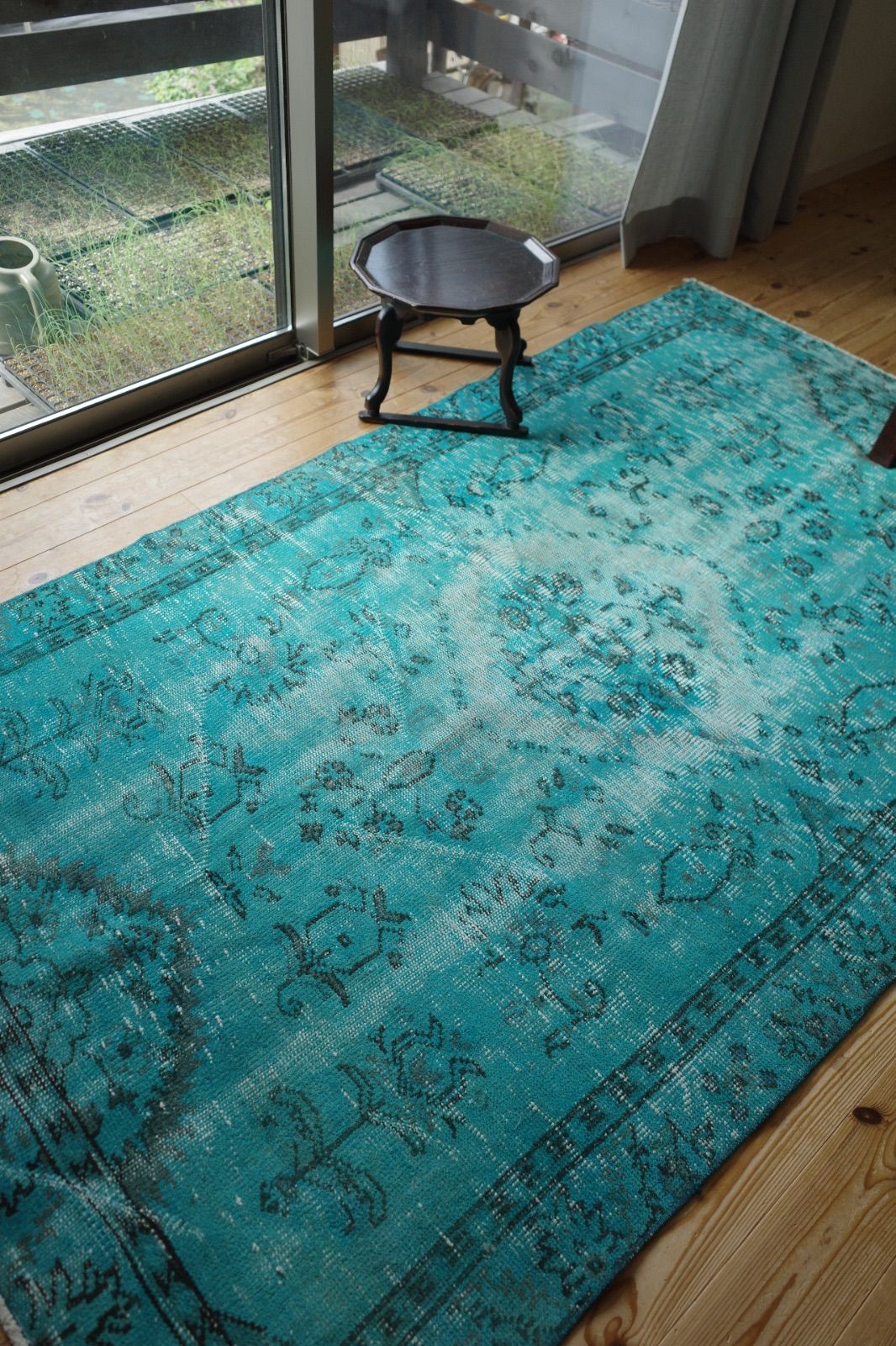 ヴィンテージラグ ターコイズブルー