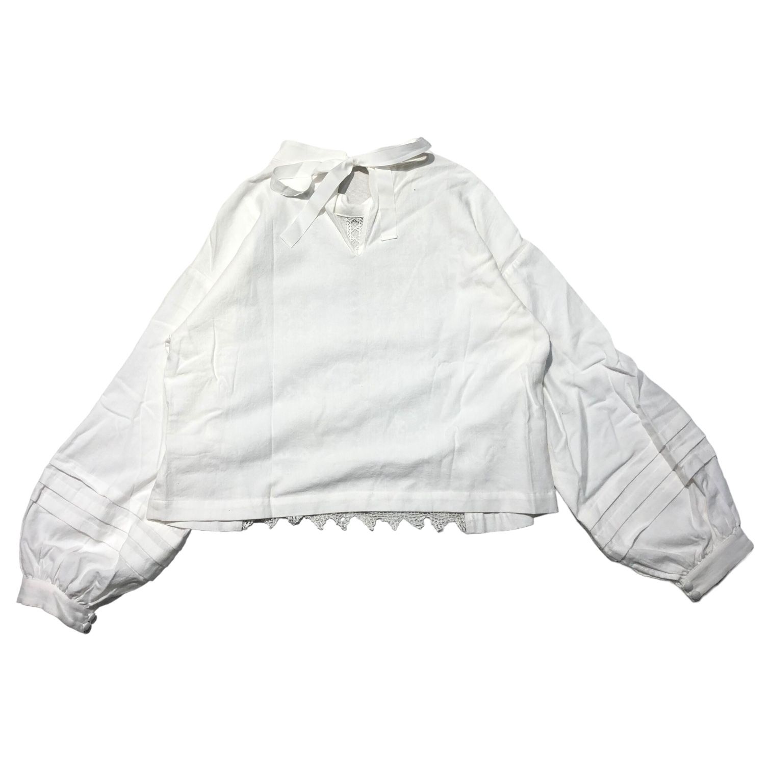 nesessaire(ネセセア) AOPOI remake blouse アオポイ リメイク ブラウス 18-3-3001 FREE ホワイト 参考定価25,300円(税込) nesessaire(ネセセア) AOPOI remake blouse アオポイ リメイク