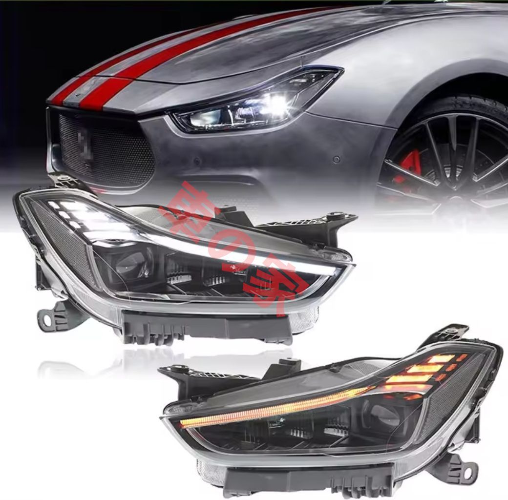 マセラティ ギブリ ヘッドライト 前期→後期化 LED 社外品 左右セット Massrati Ghibli 2014-2019 高品質 アセンブリ