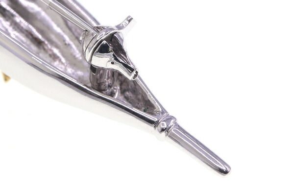 ミキモト ブローチ アンブレラモチーフ 3Pパール □S K18