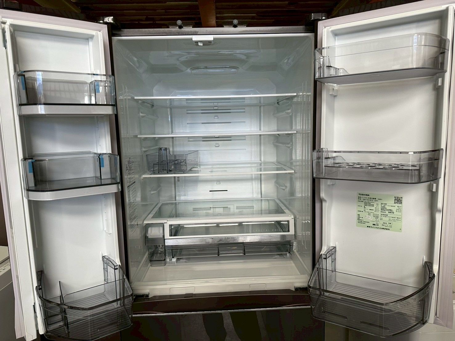 大阪送料無料☆3か月保障付き☆冷蔵庫☆東芝☆6ドア