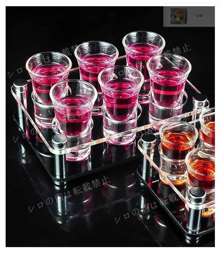 ウイスキー・焼酎・テキーラ　セット 楽天市場】12個セット ショットグラス サービングトレイ付き