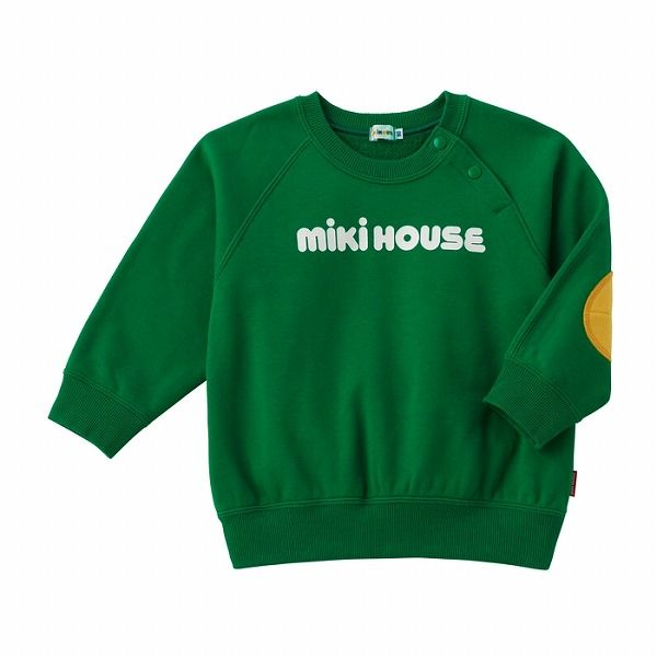 ✨新品未着用✨ミキハウス ロゴトレーナー Web限定 ライトグリーン 110 ミキハウス mikihouse バックロゴトレーナー スウェット 長袖