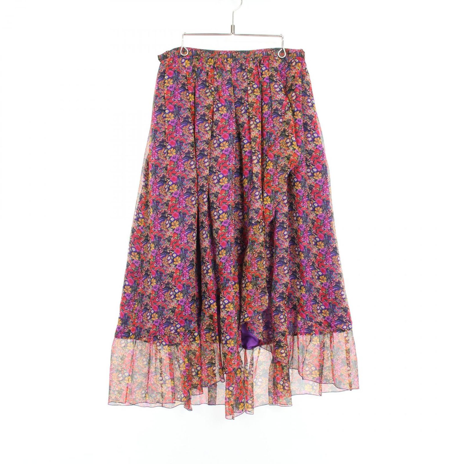 ドゥロワー Drawer スカート シルクシフォン シルク スカート レディース Used A