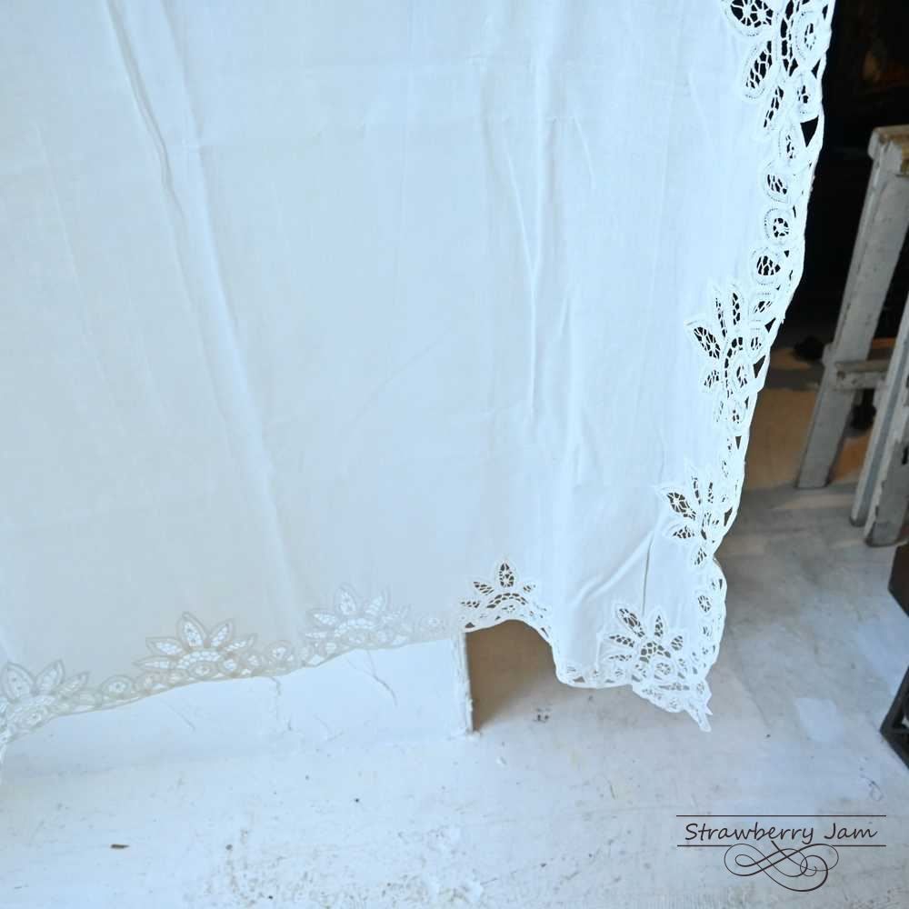 ILI-52 フランスアンティーク カーテン カーテンレース バテンレース タブカーテン インテリア コットン フランス NEXPOTALLINN_EU