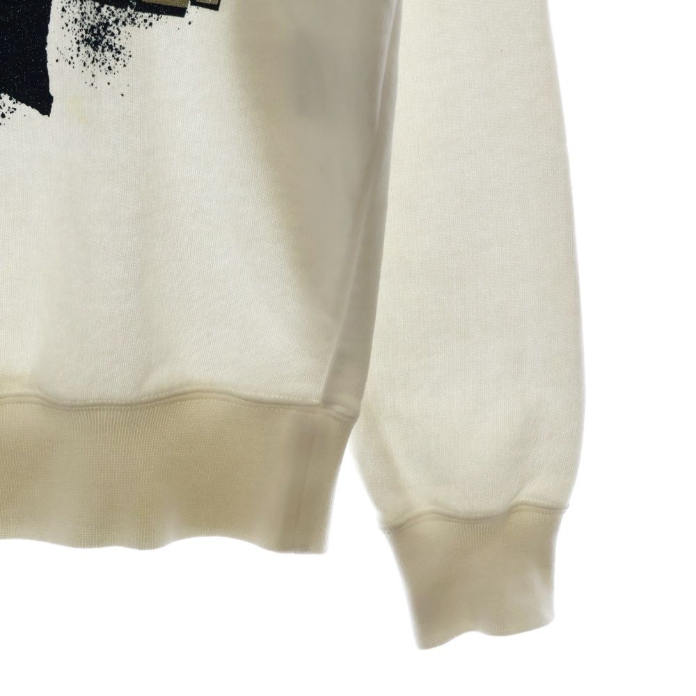 CHANEL シャネル ココマーク カメリア スパンコール トレーナー スウェット 白 コットン P63298K48933 CHANEL (シャネル) ココマーク カメリア スパンコール