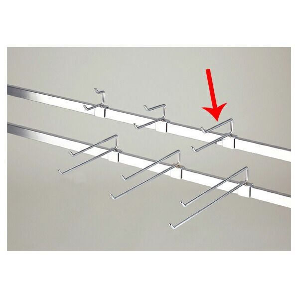 角バー用2段フックL15cm 50本／箱 セール 角バー用2段フック ナックス