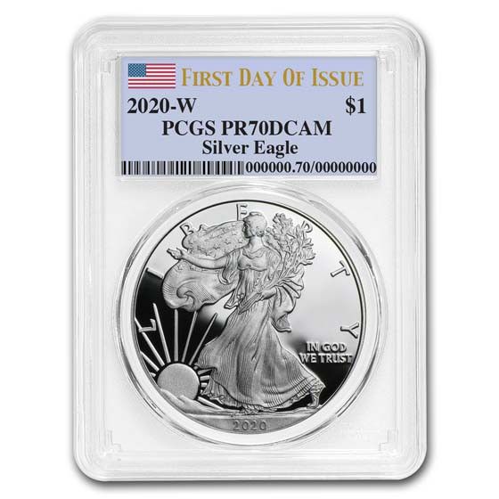 2020-W American Silver Eagle PR-70 PCGS First Day of Issue