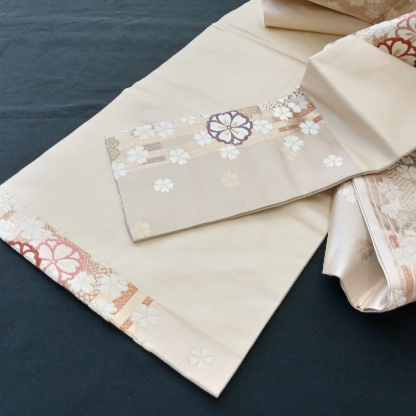 正絹 九寸名古屋帯 刺繍 K-492 - メルカリ