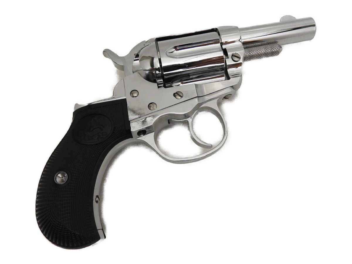 HWS コルト ライトニング オールシルバー シェリフズ 2.5インチ 発火式 モデルガン カートリッジ5発付