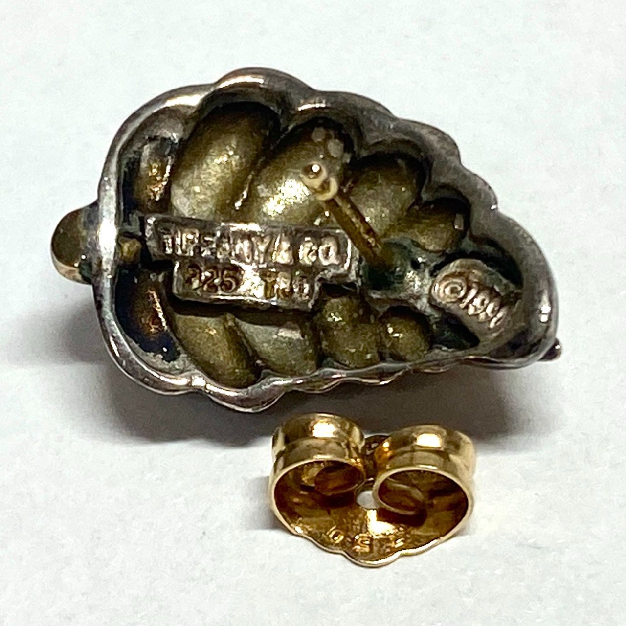 中古品】Tiffany＆Co. ティファニー SV925 k18 750 リーフ 葉 コンビ