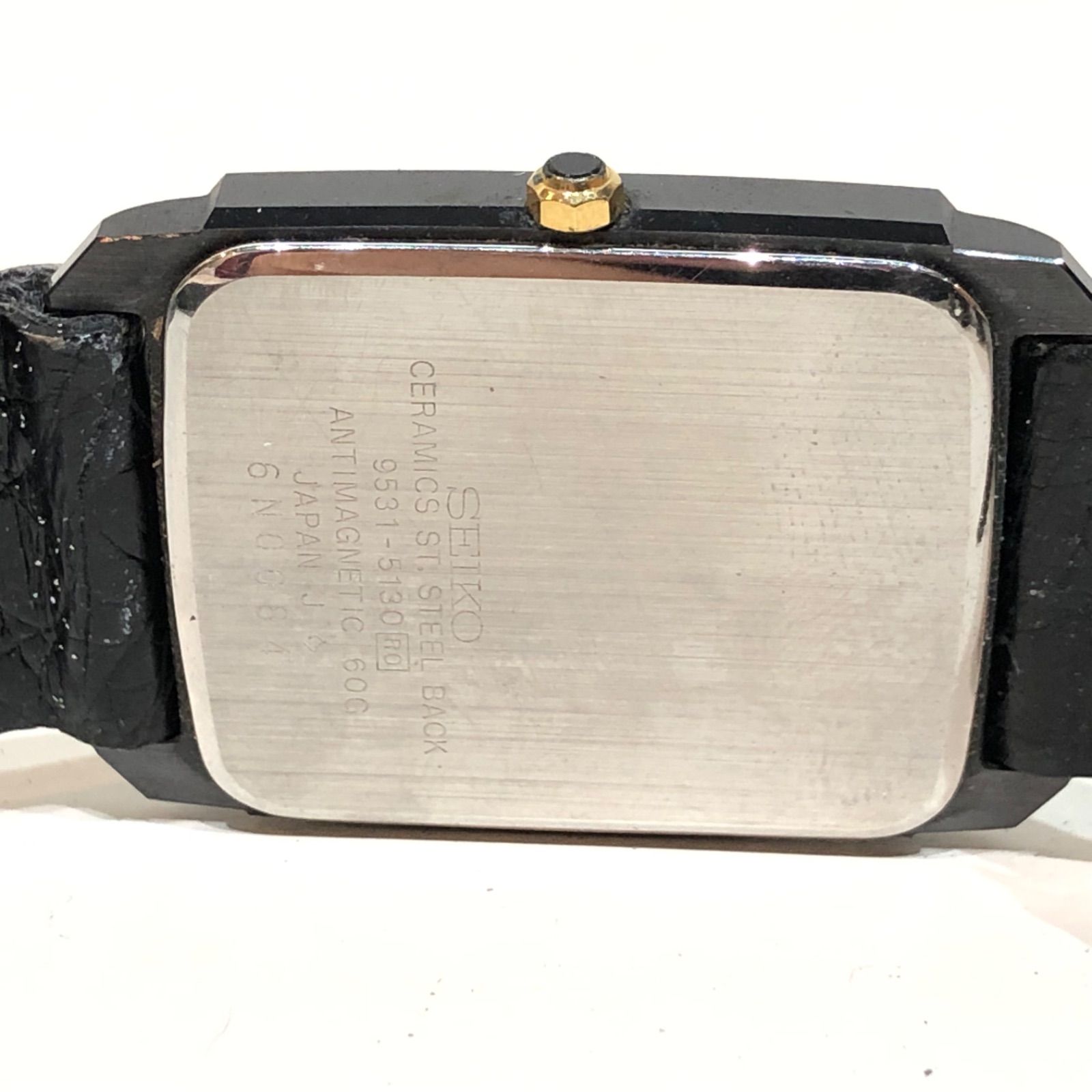 12161207 セイコー ドルチェ 腕時計 ブラック ゴールド SEIKO